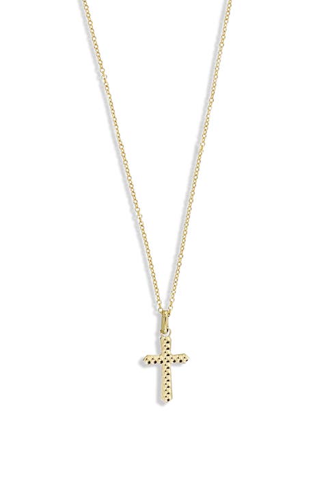 14K Gold Cross Pendant Necklace