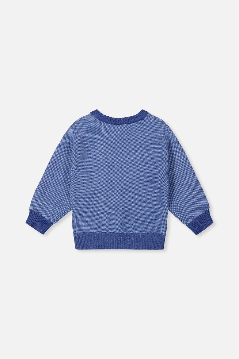 Knit Diamond Pattern Chest Pocket Sweater, Alternate, color, Blue Knit