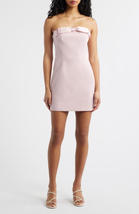 Bella Bow Strapless Cocktail Minidress