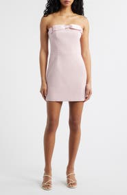 Lucy Paris Bella Bow Strapless Cocktail Minidress