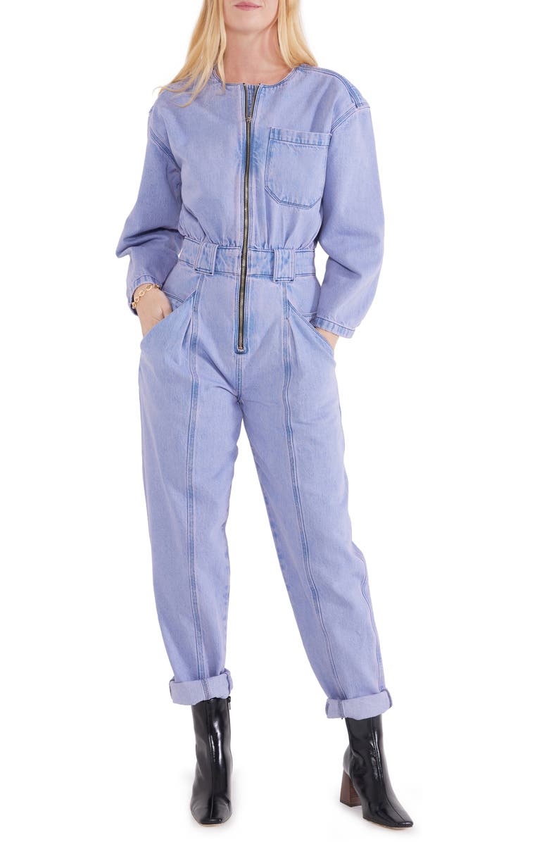 ÉTICA Fatima Denim Utility Jumpsuit, Main, color, 