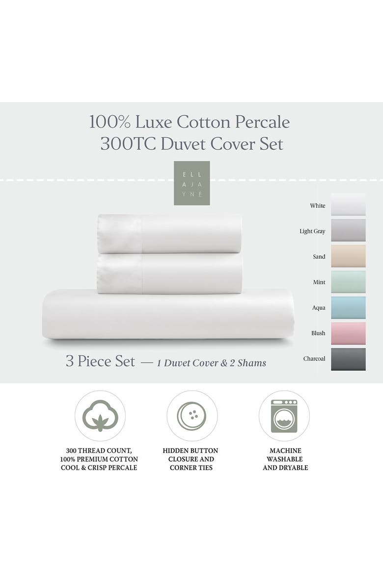 ELLA JAYNE HOME 300 Thread Count CottonDuvet Cover & Sham Set, Alternate, color, White