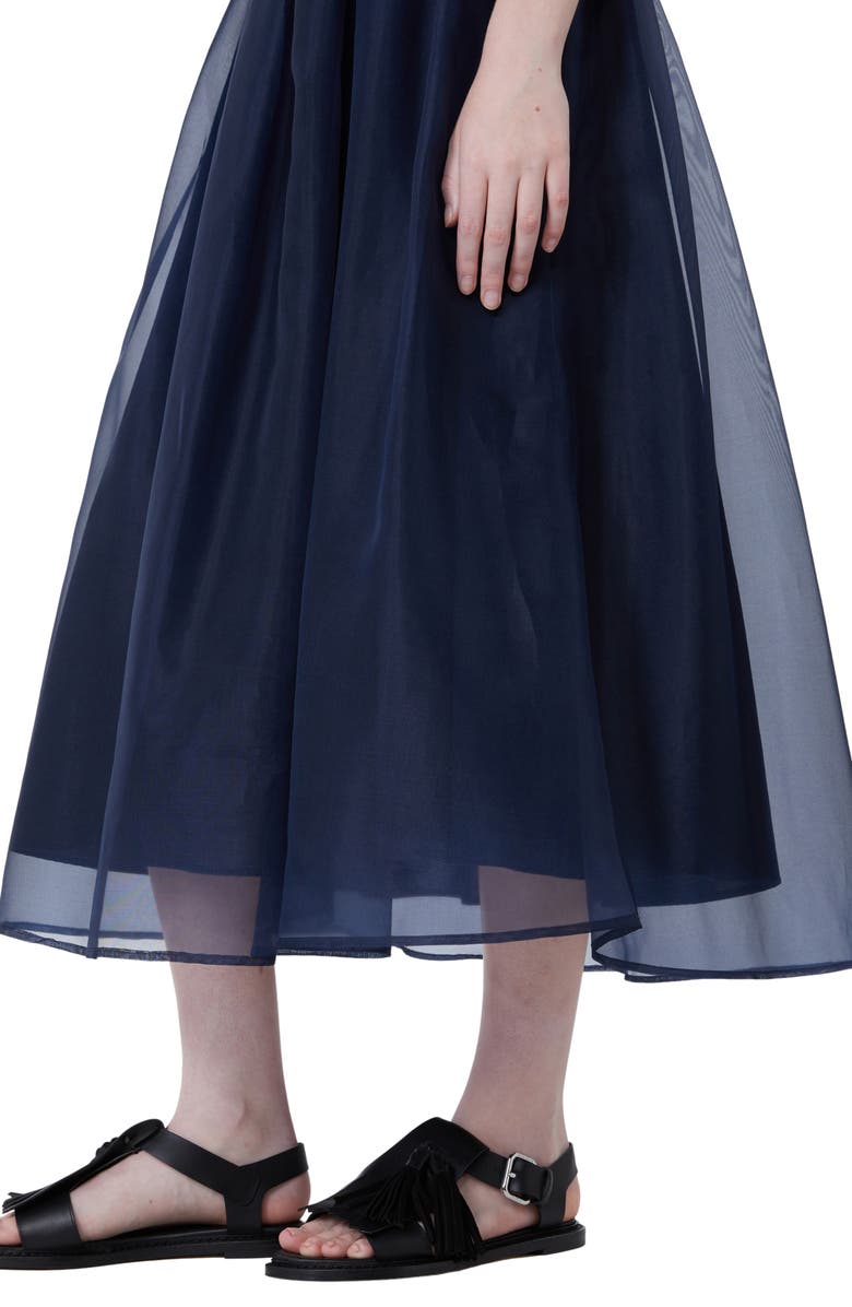 Weekend Max Mara Visino Silk Skirt, Alternate, color, Navy