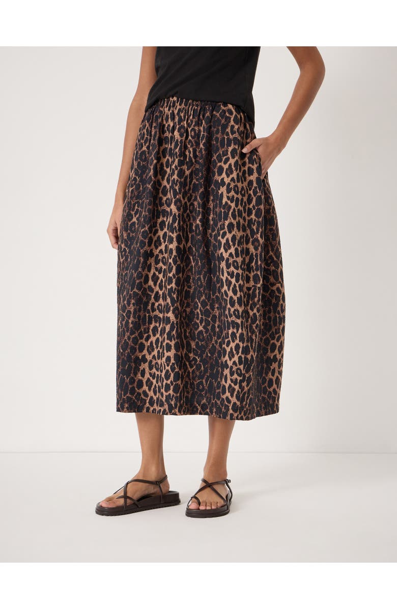 Hush Liddie Air Flow Barrel Midi Skirt, Main, color, Soft Leopard