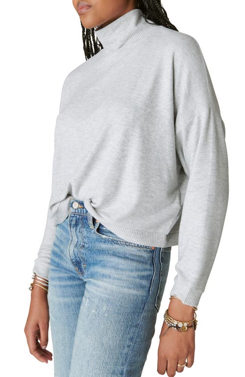 Lucky Brand Cloud Mock Neck Sweater In Blue