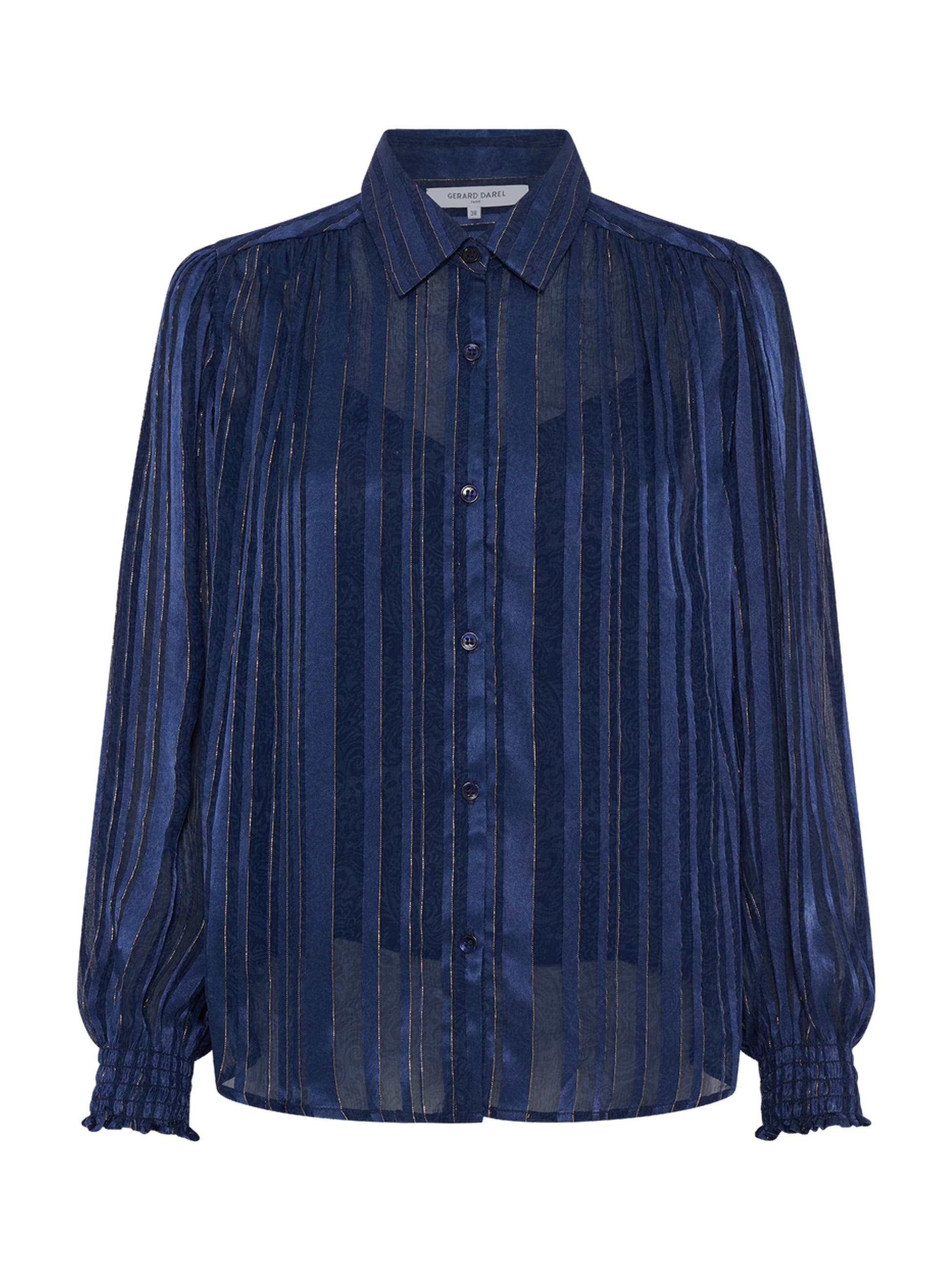 Annick Sheer Lurex Stripe Blouse - image 2