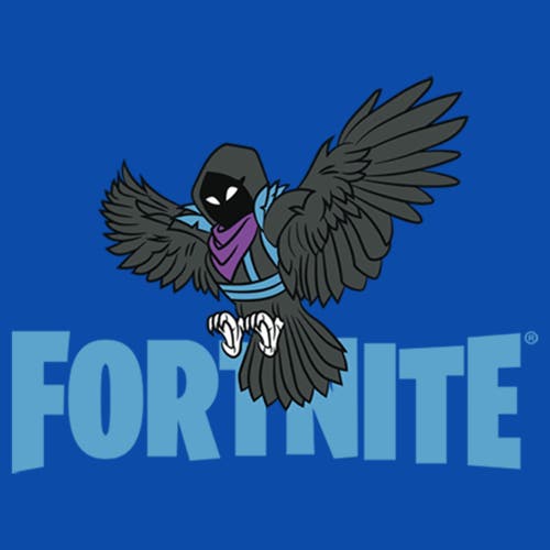 Fortnite Boy's Raven Logo Graphic T-shirt In Blue