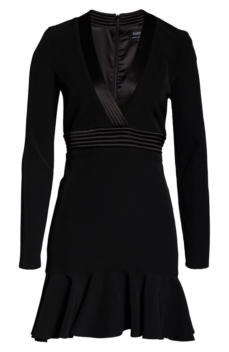 Bardot Ruffle A-Line Minidress, Alternate, color, 