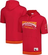 Mitchell & Ness Men's Mitchell & Ness Red Tampa Bay Buccaneers Pre-Game Short Sleeve Pullover Hoodie