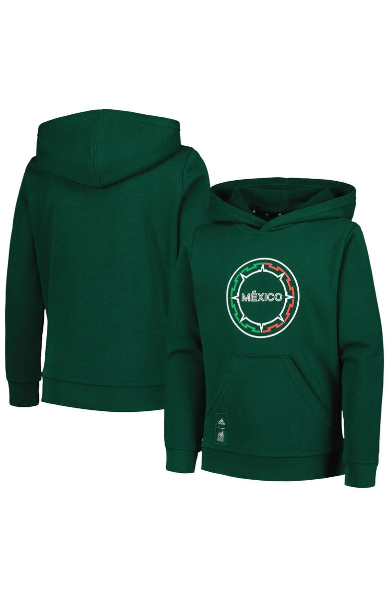 adidas Youth adidas Green Mexico National Team Pullover Hoodie, Main, color,