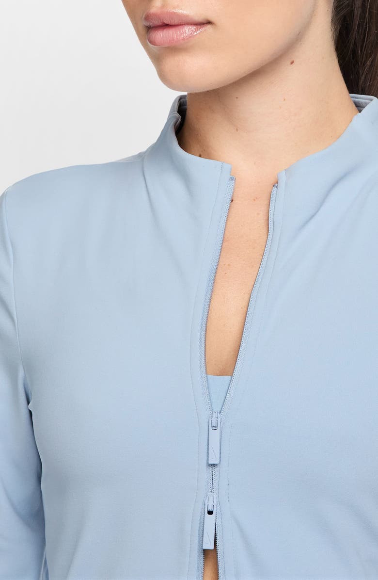 Nike Zenvy Dri-FIT Long-Sleeve Full Zip Top, Alternate, color, Lt Armory Blue/ White