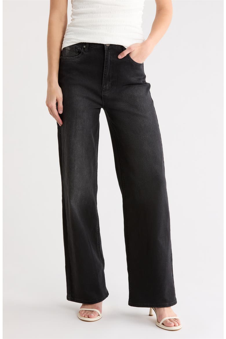 Cuff Wide Leg Jeans, Main, color, RINSE