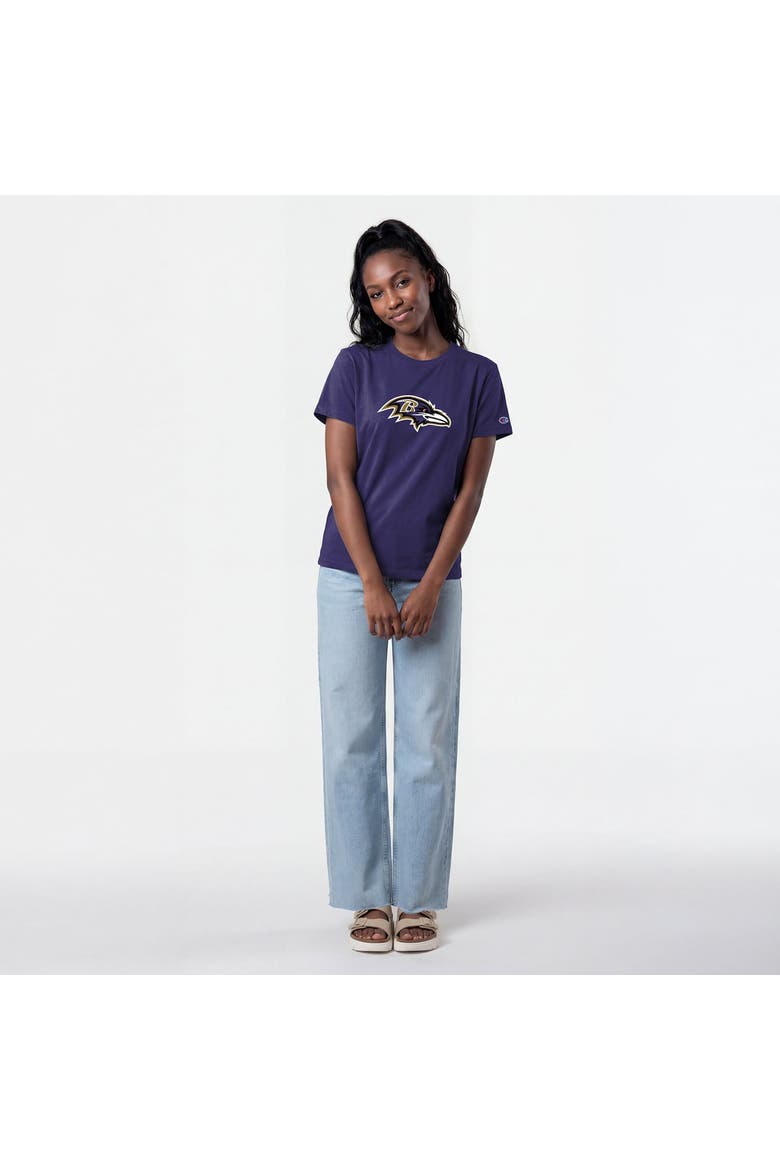 Women's Champion  Purple Baltimore Ravens Logo T-Shirt, Alternate, color, Purple