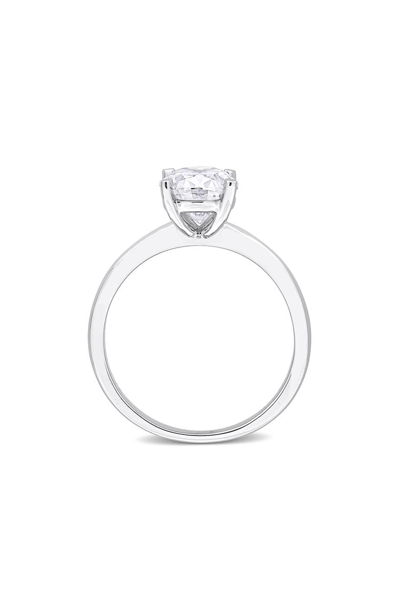 DELMAR Sterling Silver Oval Moissanite Solitaire Ring, Alternate, color, White Silver