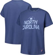 LEAGUE COLLEGIATE WEAR Women's League Collegiate Wear Navy North Carolina Tar Heels Slub Rolled Cuff T-Shirt