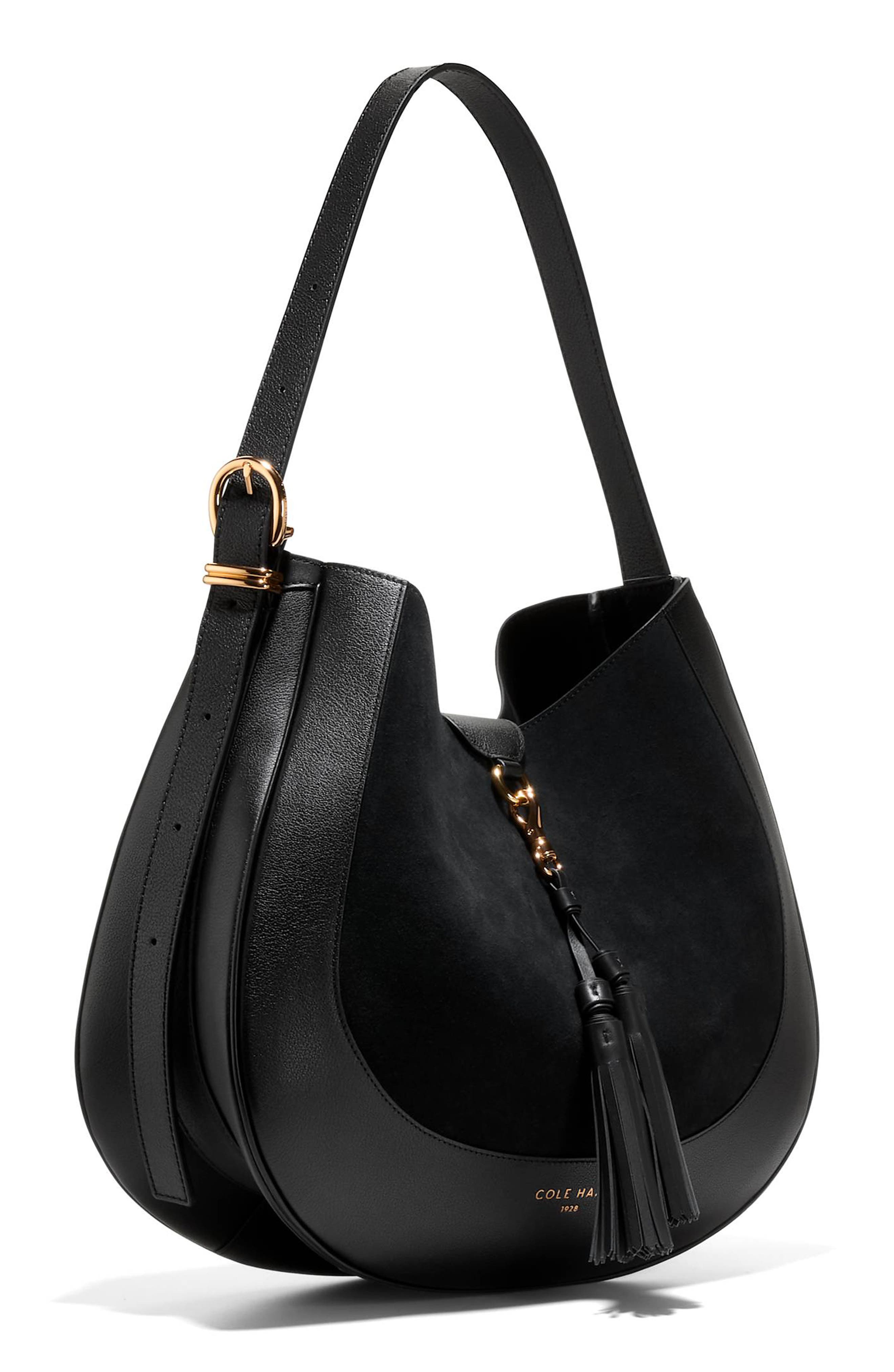 Cole Haan Catarina Large Hobo Bag, Alternate, color, Black