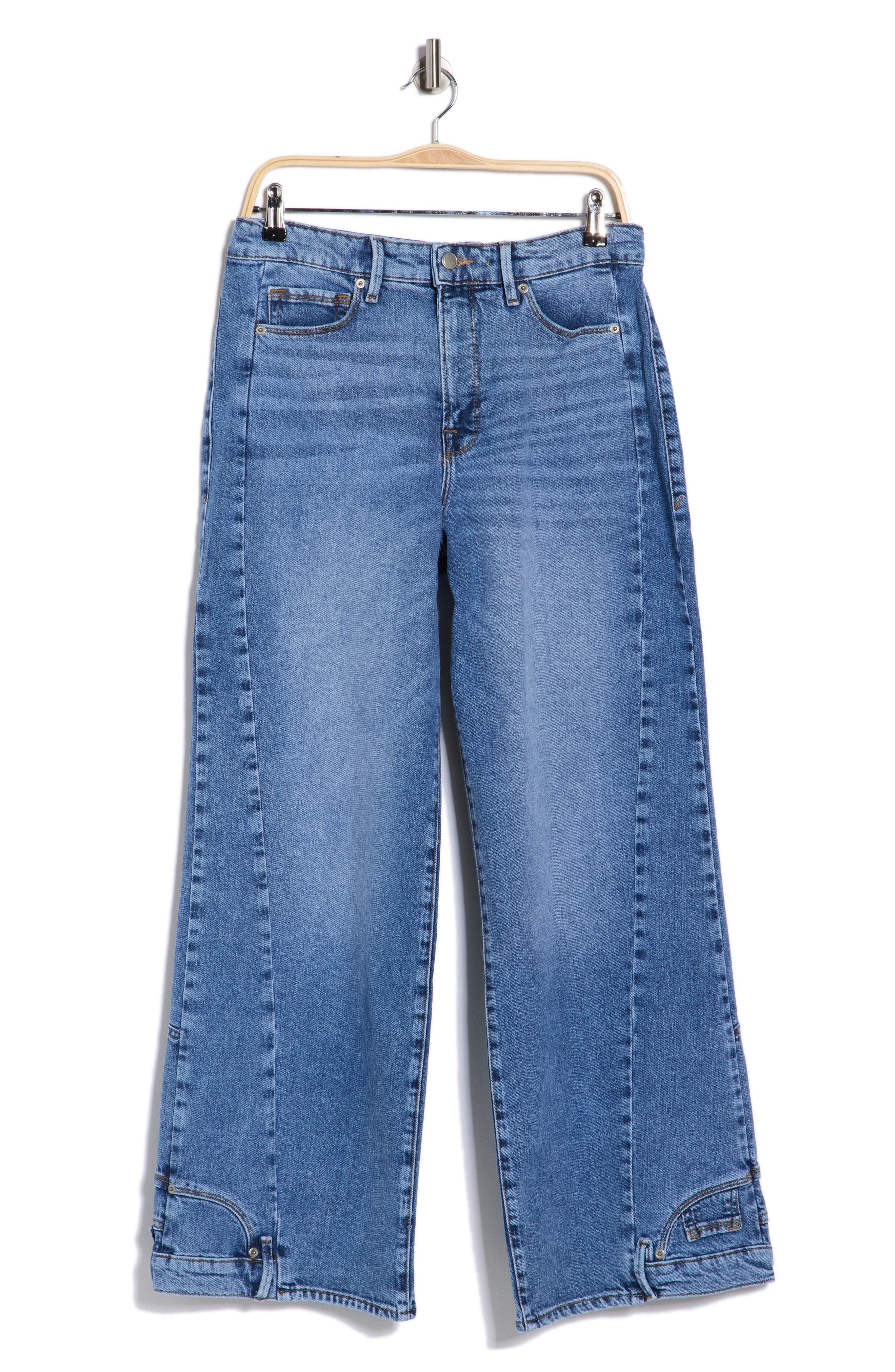 Good American Reworked Wide Leg Jeans