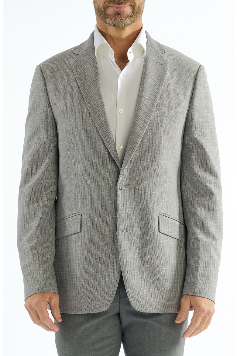 Mayfair Lino Weave Sport Coat, Main, color, GREY