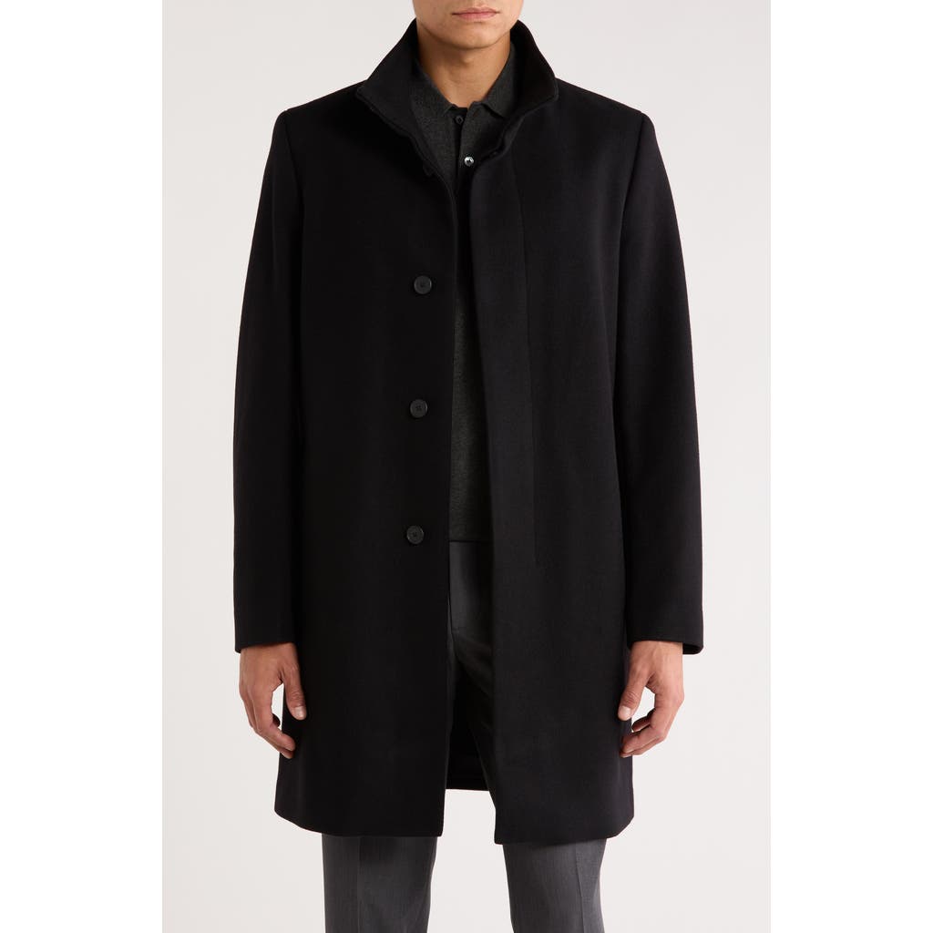 Theory Standard Coat In Double-face Wool-cashmere In Black