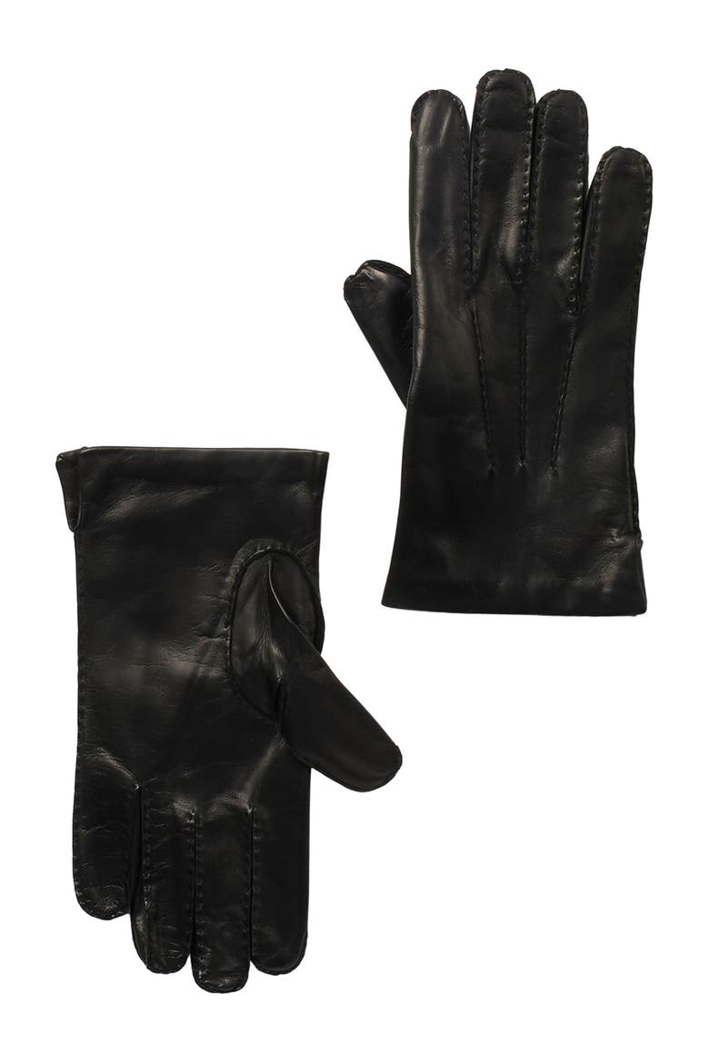 Handsewn Cadet Nappa Leather Gloves, Main, color, BLACK