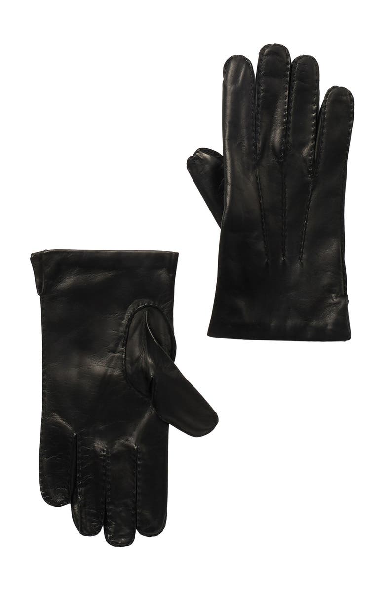 Portolano Handsewn Cadet Nappa Leather Gloves, Main, color, Black