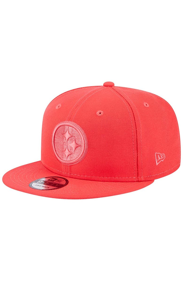 New Era Men's New Era Red Pittsburgh Steelers Color Pack Brights 9FIFTY Snapback Hat, Main, color, 