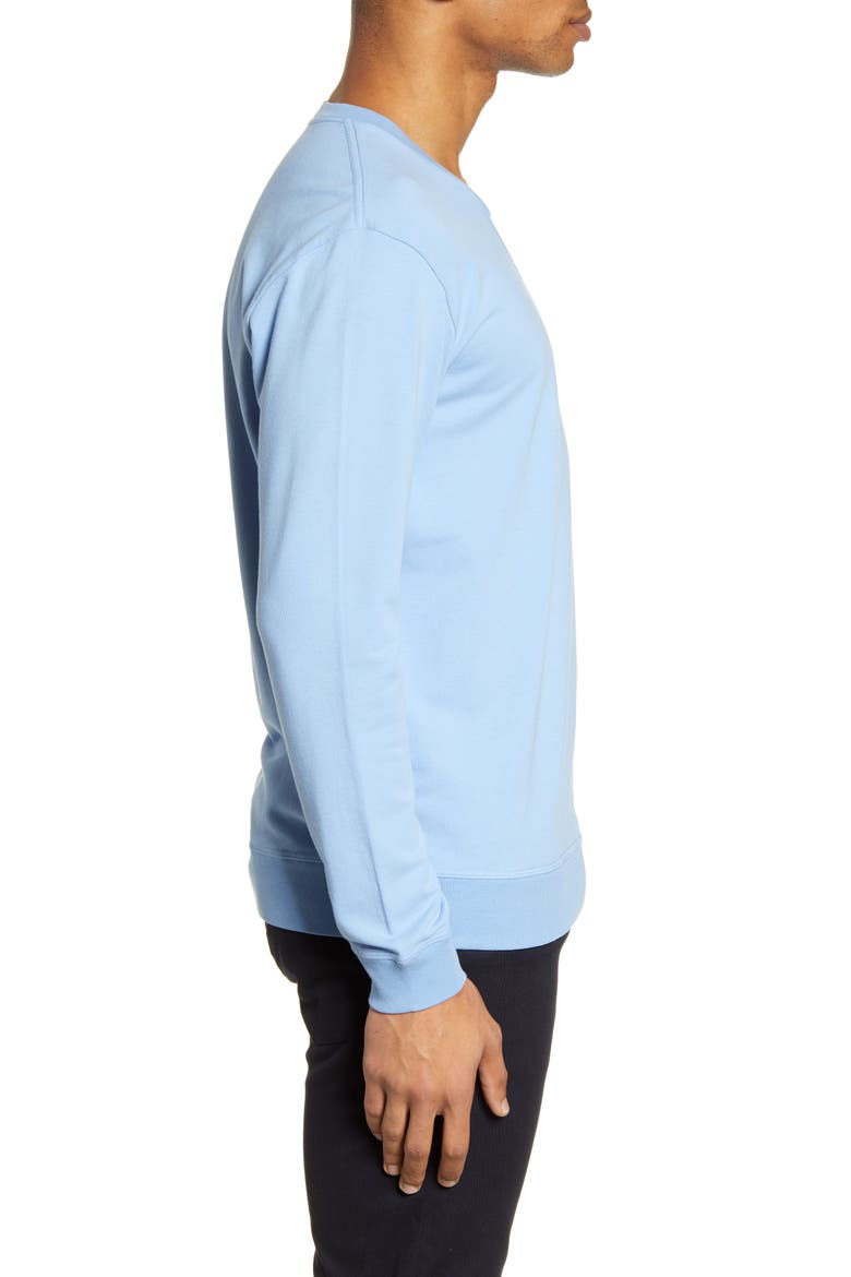 Micro Terry Crew Sweatshirt, Alternate, color, BLUE BELL