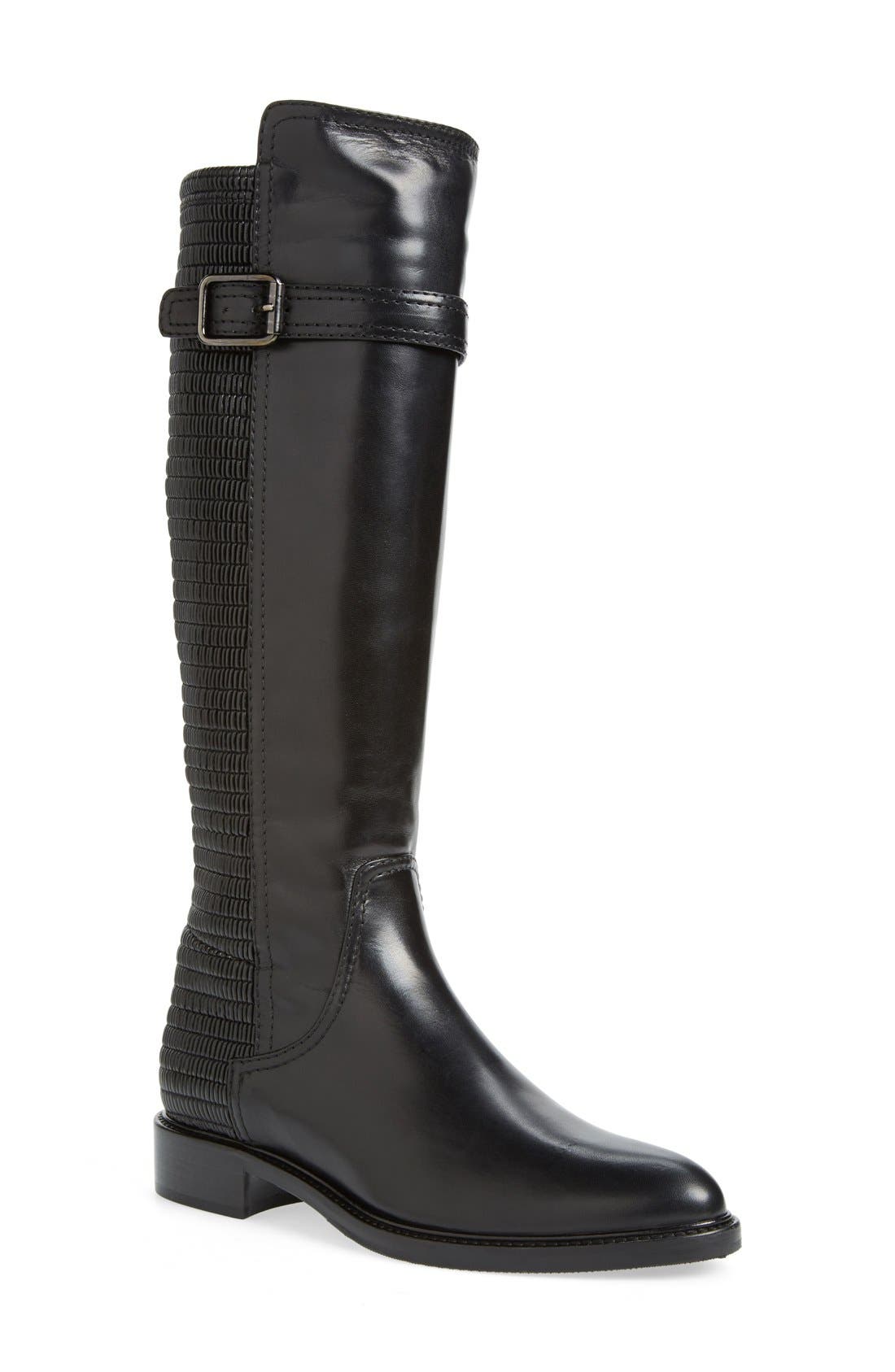 'Gael' Weatherproof Riding Boot, Main, color, BLACK CALF