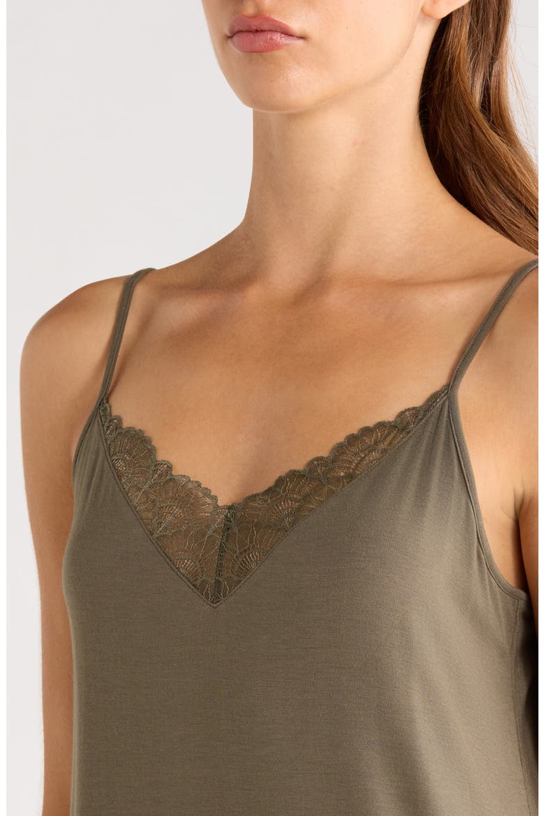 Moonlight Eco Lace Tim Chemise, Alternate, color, OLIVE SARMA