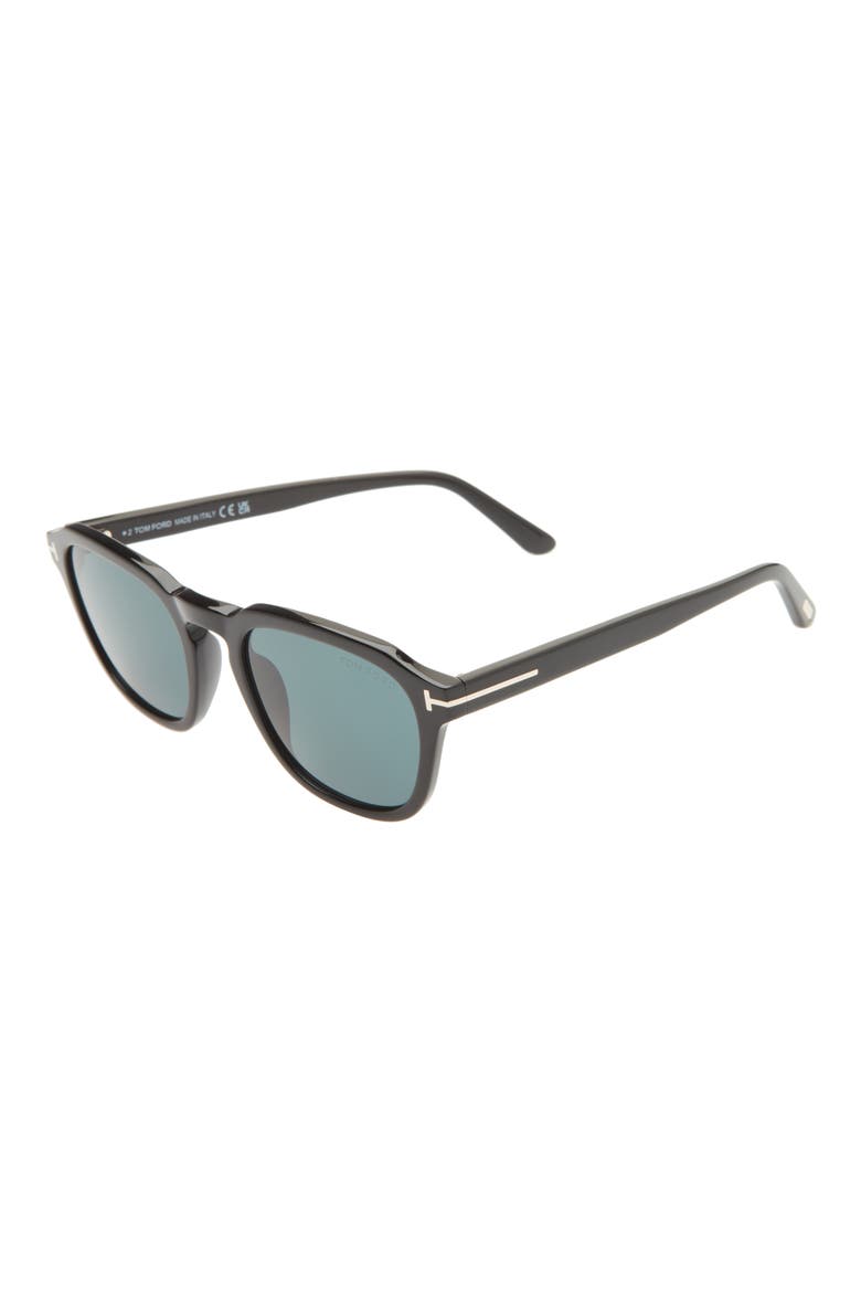 Avery 52mm Round Sunglasses, Alternate, color, SBLK/BLU