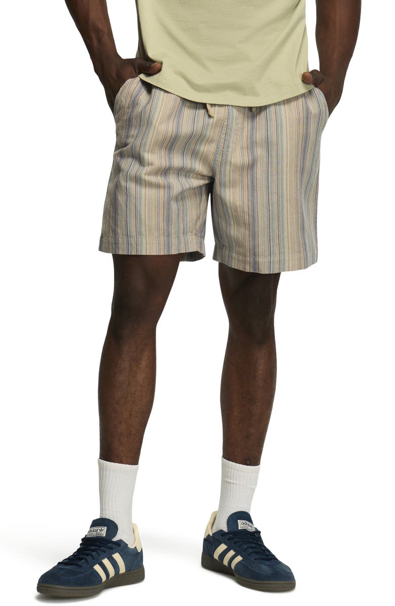 Lucky Brand Linen Blend Shorts, Main, color, Blue Multi