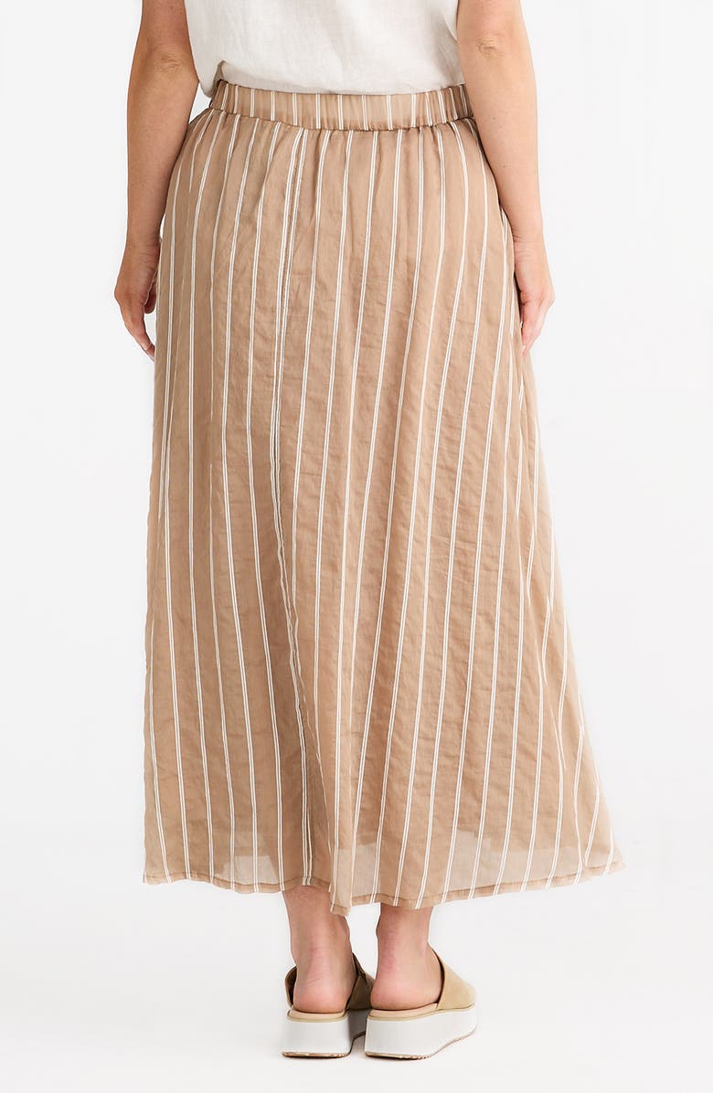Brave+True Rossi Stripe Maxi Skirt, Alternate, color, Latte Stripe