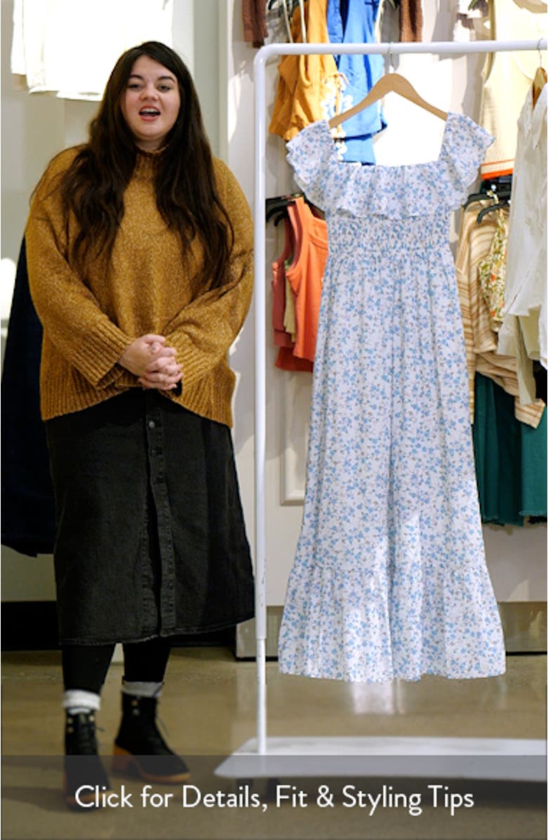 Priscilla Off the Shoulder Cotton Maxi Sundress, sales video thumbnail