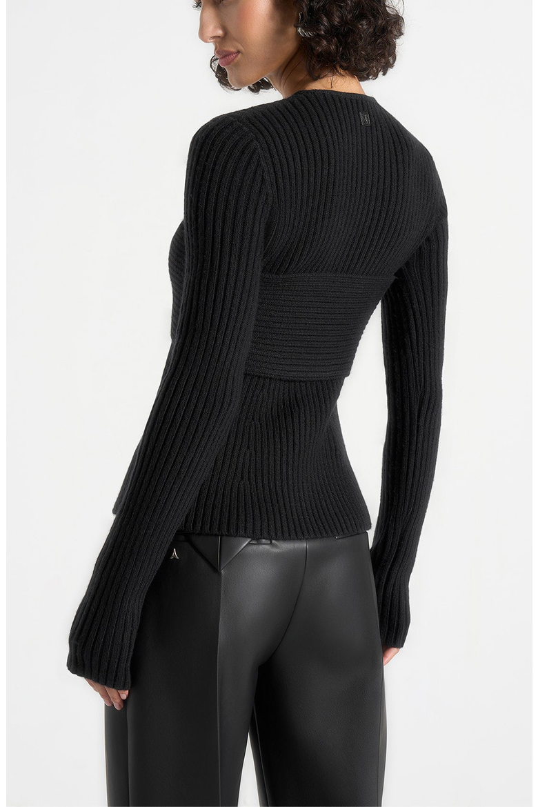 Marisa 2-In-1 Knit Bandeau Cardigan, Alternate, color, Black
