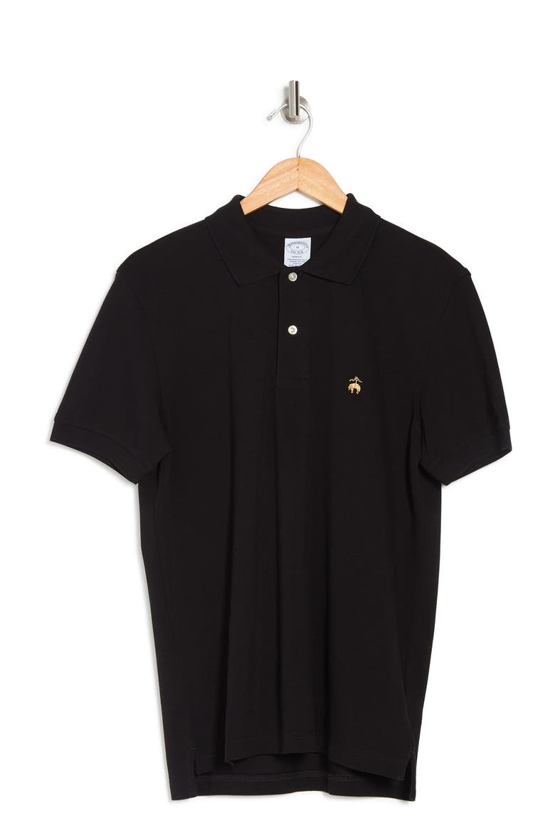Slim Fit Stretch Cotton Piqué Polo, Alternate, color, Meteorite