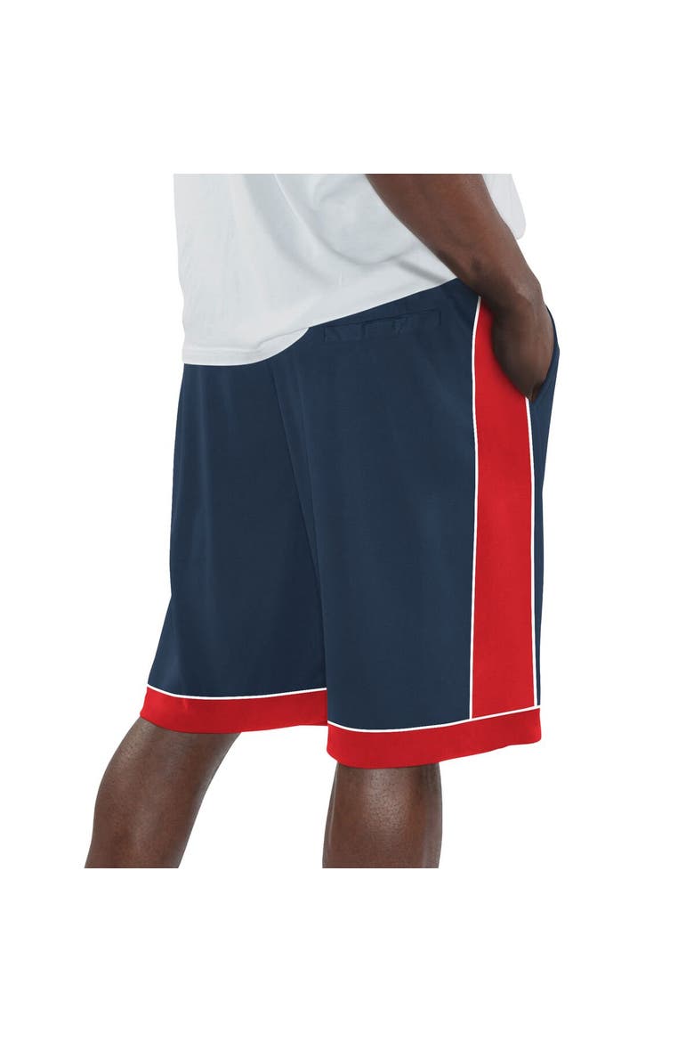 Men's Starter Navy/Red New England Patriots Fan Favorite Fashion Shorts, Alternate, color, Navy