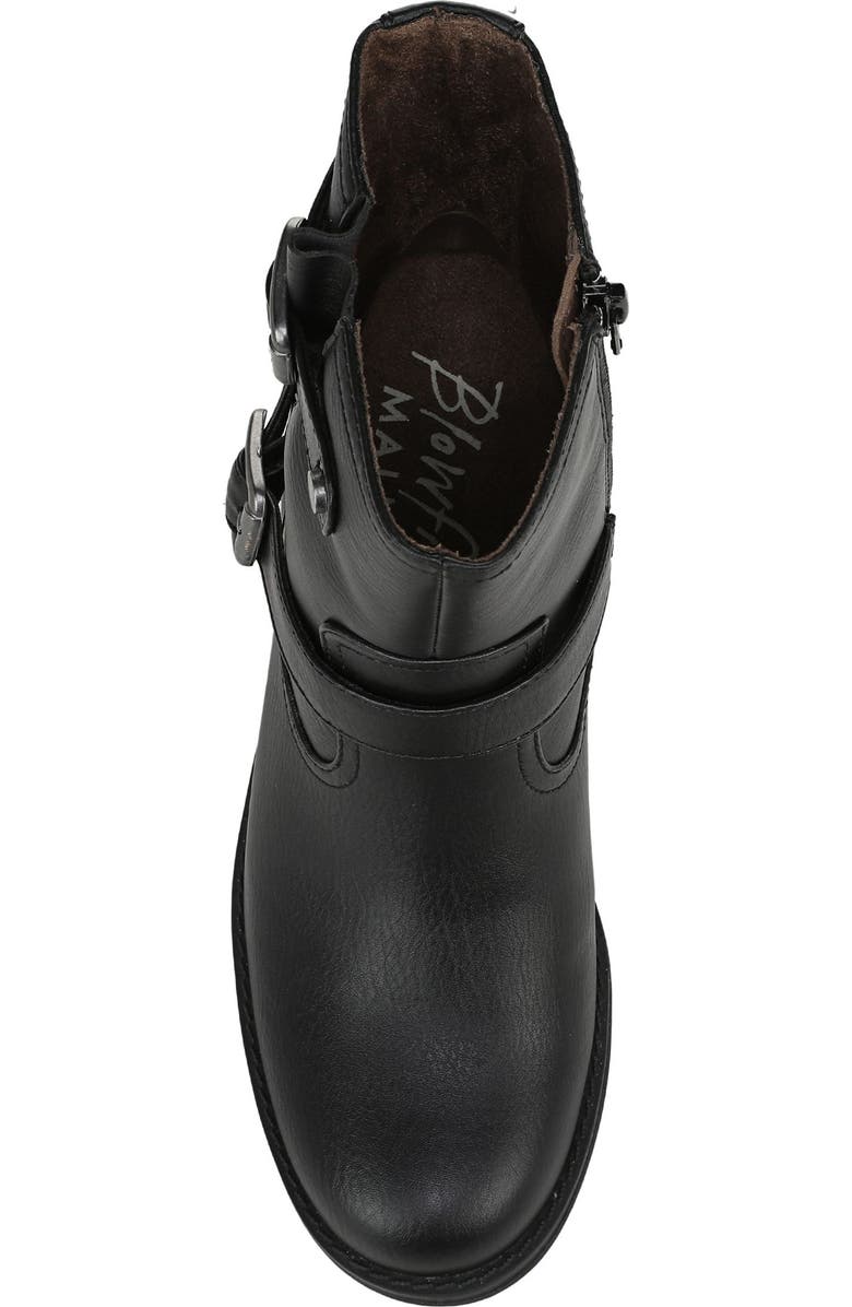 Blowfish Malibu Maeve Moto Block Heel Boot, Alternate, color, Black Faux Leather