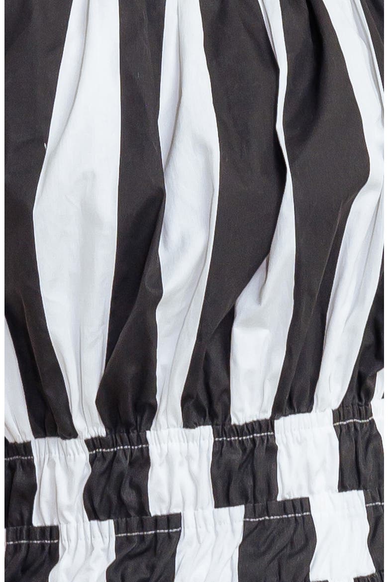 Stripe Tiered Cotton Maxi Dress, Alternate, color, BLACK/ WHITE