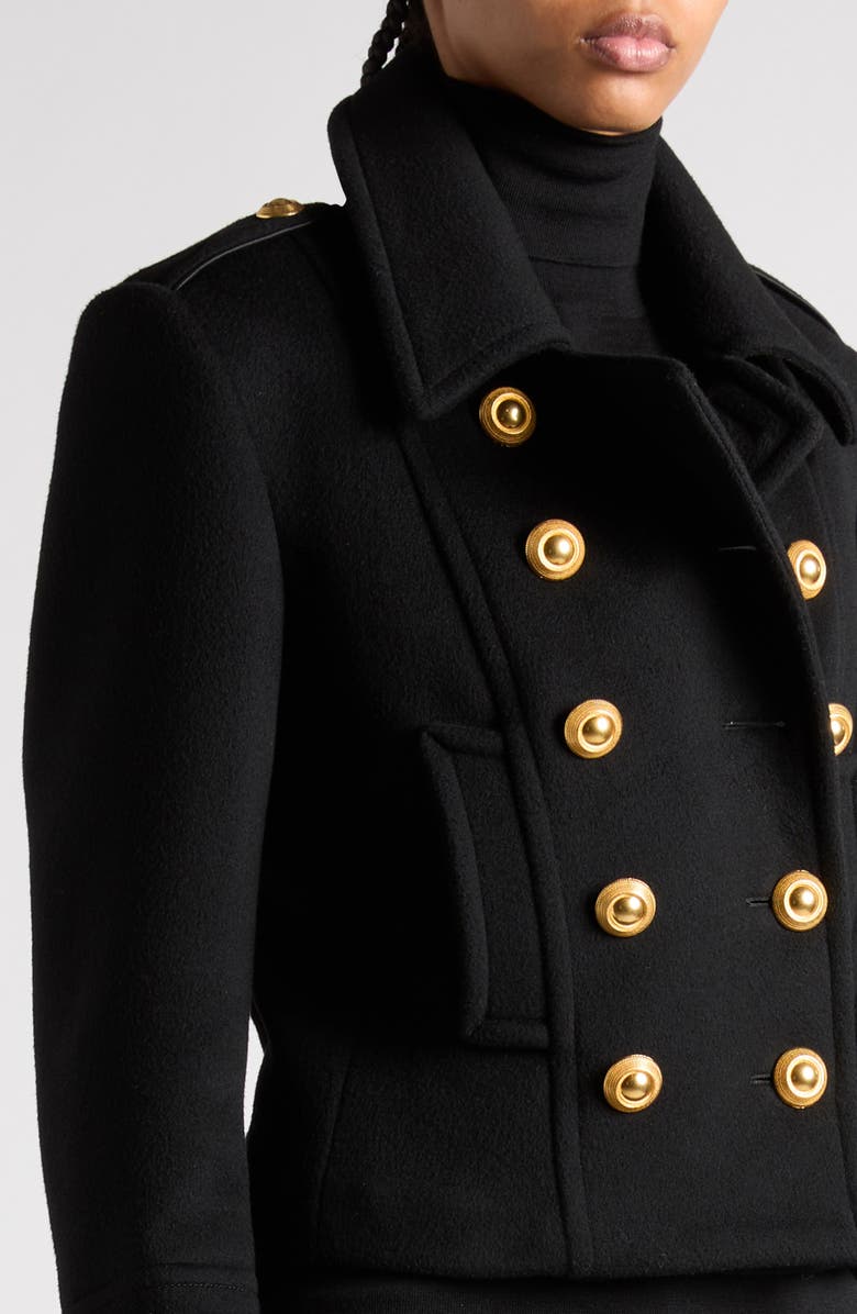 TOM FORD Virgin Wool Crop Peacoat, Alternate, color, 