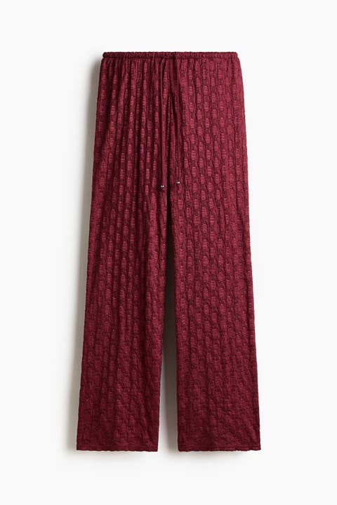 Lace-look Drawstring Trousers