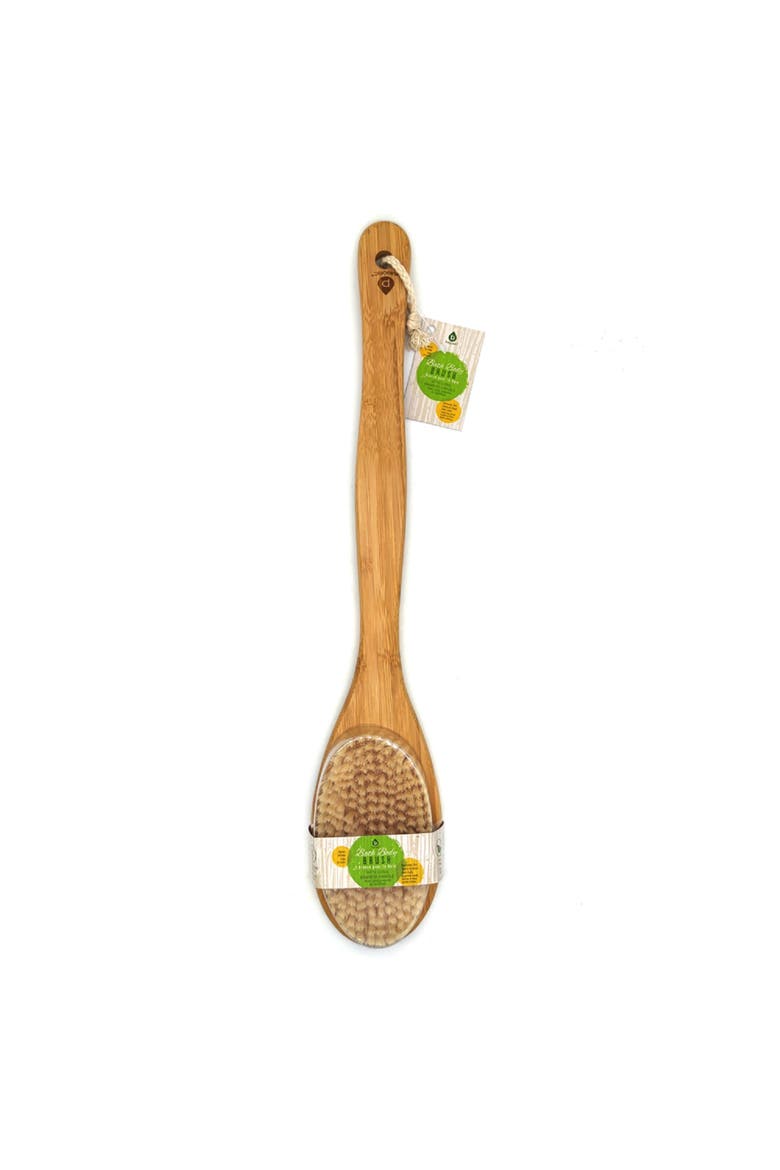 Bath Body Brush With Long Handle, Main, color, Beige