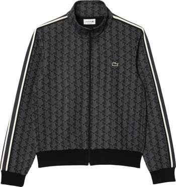 Lacoste Logo Monogram Stripe Track Jacket | Nordstrom