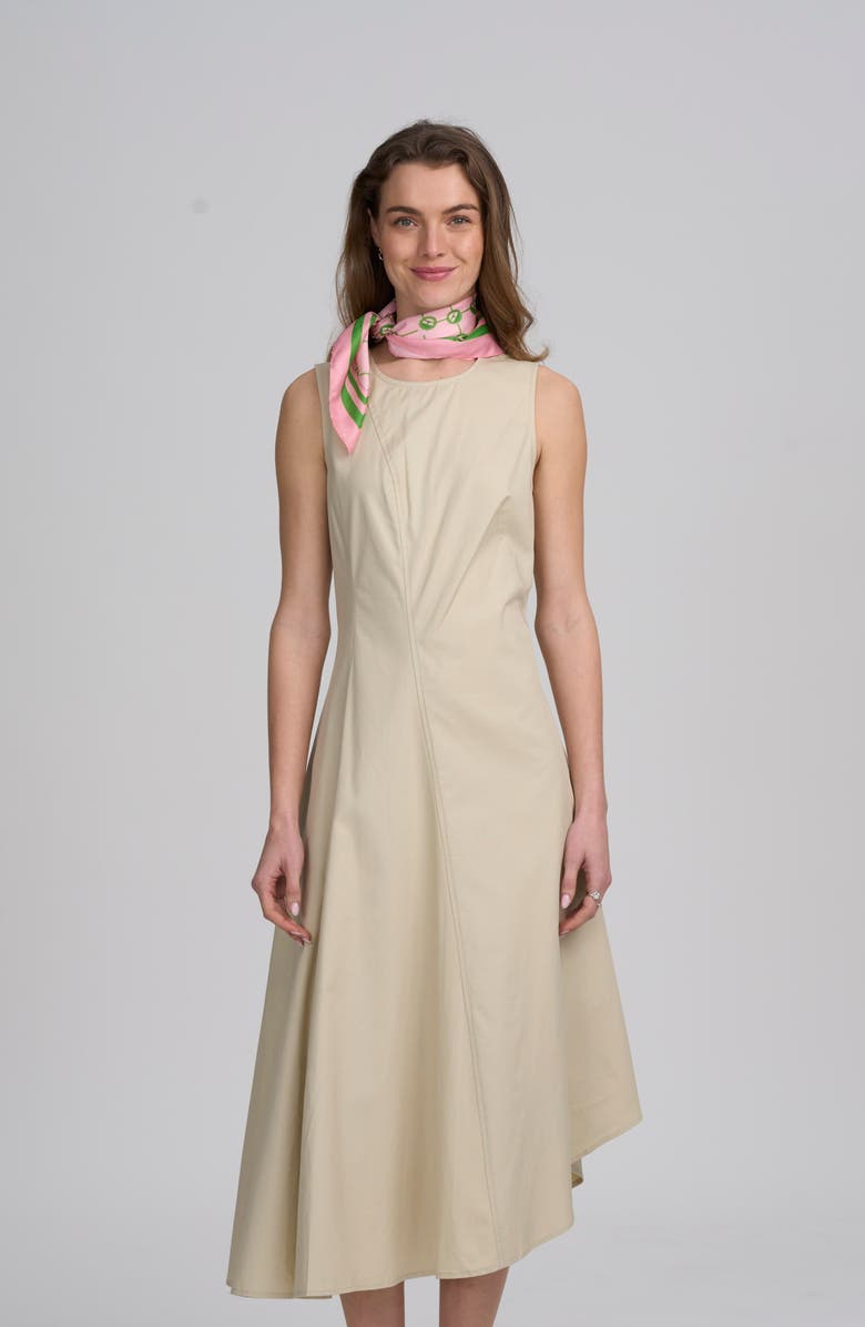 ELLE Collection Asymmetrical Dress, Main, color, Sand