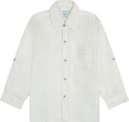 Mer St. Barth Remi Boy's Button Front Shirt White