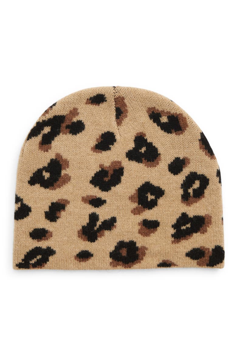 Merino Ribbed Beanie, Main, color, TOFFEE
