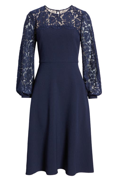 Eliza J Lace Long Sleeve Midi Dress