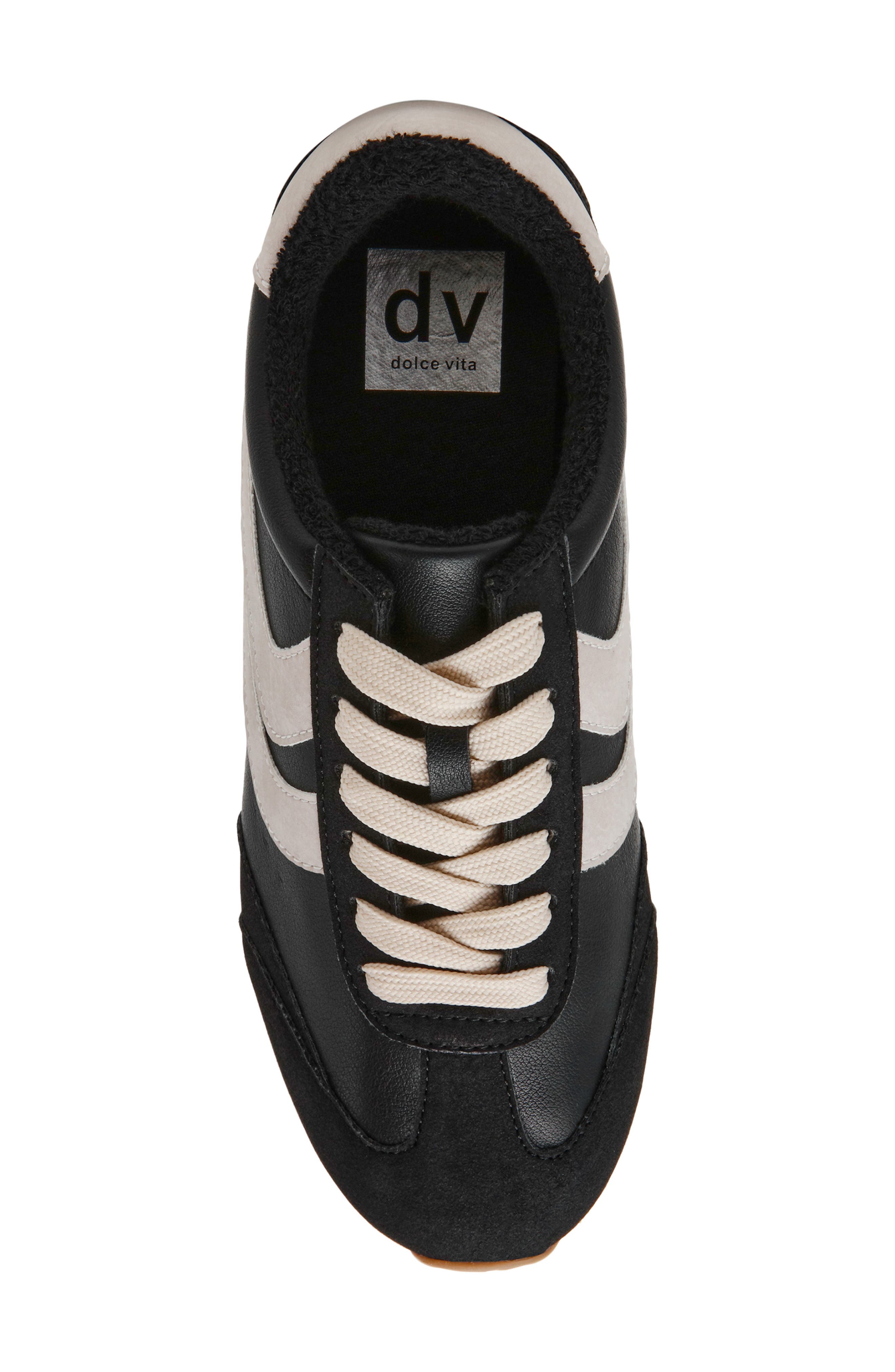 DV by Dolce Vita Hype Faux Shearling Lined Sneaker, Alternate, color, Black Suede