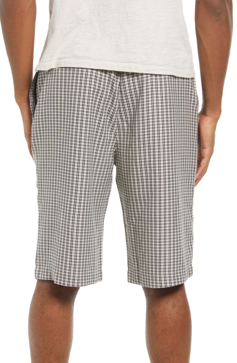 Topman Longline Check Drawstring Shorts, Alternate, color,