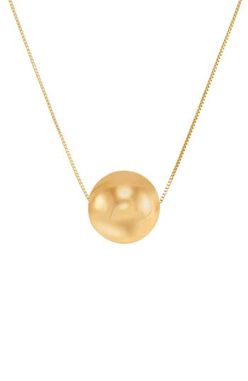 Frankie & Zoe Polished Bead Necklace In Gold