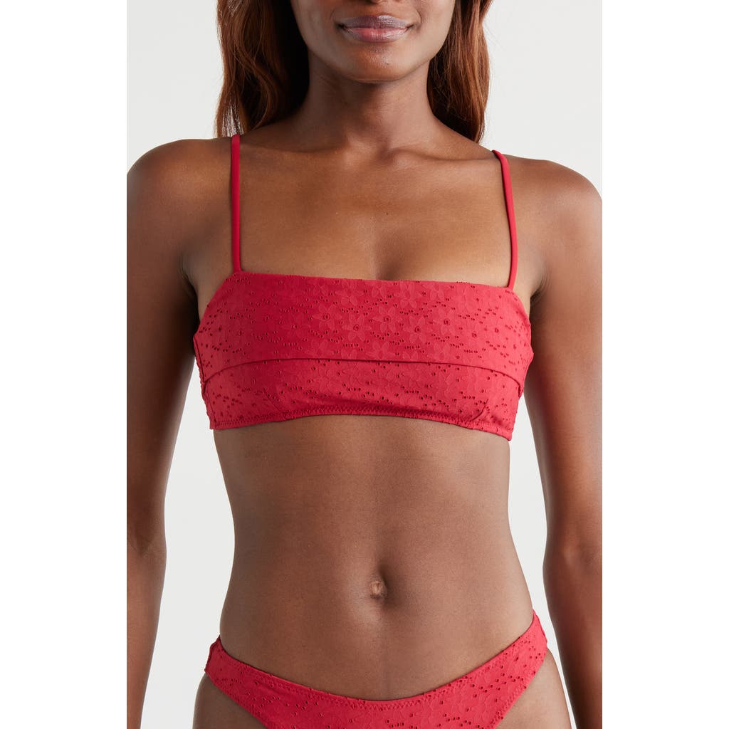 PACSUN PACSUN RAMONA EYELET FOLDOVER BIKINI TOP